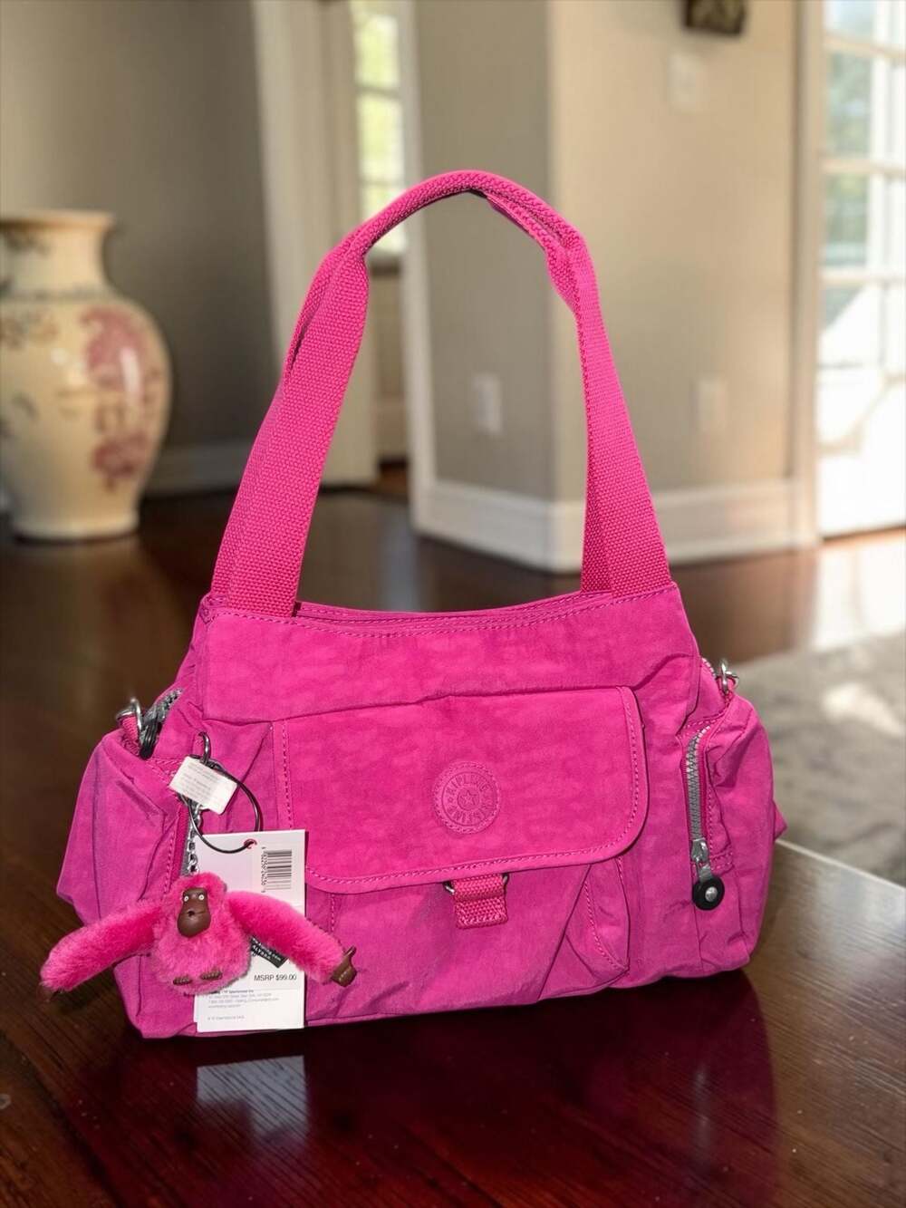 Kipling Fairfax Medium Shoulder Bag in Juicy Pink